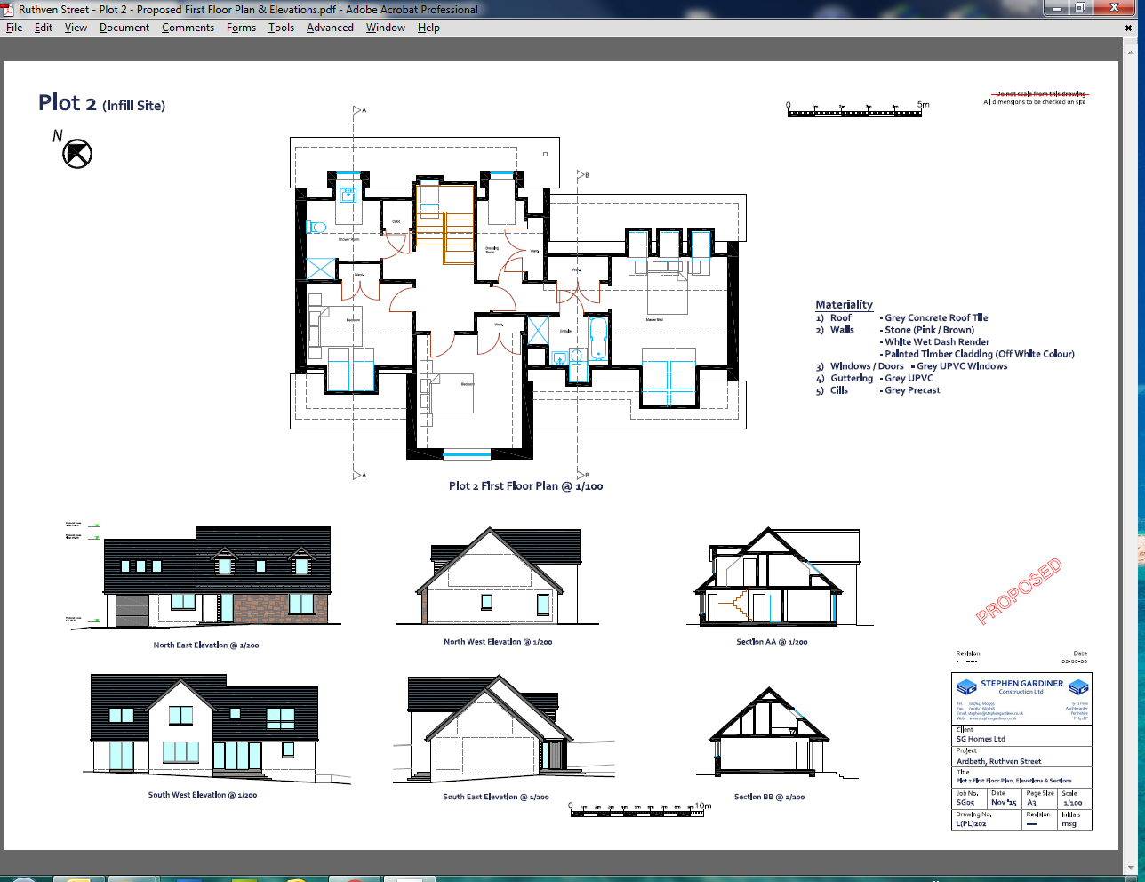 Proposed First Floor Plan & Elevations