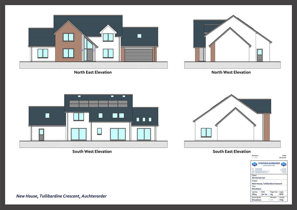 New House at Tullibardine Crescent - Elevations