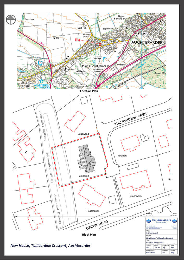 New House at Tullibardine Crescent - Block Plan